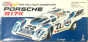 VINTAGE TAIYO PORSCHE 917K BATTERY OPERATED TIN & PLASTIC JAPAN USED IN BOX RARE