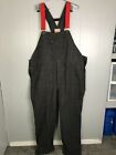 Vintage 1994 Woolrich Striped Wool Bib Overalls Size Mens XL 32