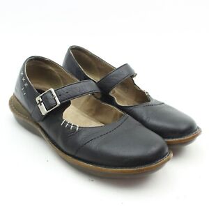 Dr. DOC MARTENS Black Leather Mary Jane Oxford Shoes Unisex Flats UK Sz 7