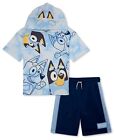 BLUEY Boys Hoodie T Shirt Shorts Set Bingo Dog Costume Girls 4 5 6 7 8 Disney