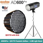 Godox AD600Pro 600W TTL Outdoor Flash+QR-P70 Parabolic Softbox +2.8M Light Stand