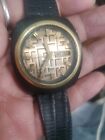 Vintage Bulova Caravelle men's automatic watch day/date PVD coated 1974