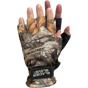 Glacier Glove Midweight Pro Hunter Windproof Fingerless Gloves - Realtree Camo