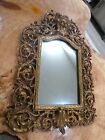 Heavy Old Brass Mirror and Frame