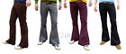 Mens Flares Bell Bottoms Cords Hippy Fancy Hippie 70s Jeans Retro Dress Trousers