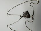 Vintage Sterling Silver Best Friends Pendant 2.5cm Necklace 18”