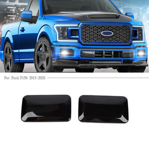 Smoked Black Front Fog Light Lamp Cover Trim For Ford F150 2015-2020 Accessories (For: 2017 Ford F-150 XLT)
