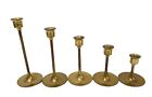 New ListingVintage Solid Brass Skinny Graduated Wedding Party MCM Candlestick Holders