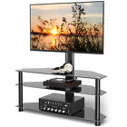 Swivel Floor TV Stand/Base for 32-75 Inch TVs-Universal Corner TV Floor Stand