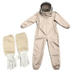 Professional Ventilated Full Body Beekeeping Suit Leather Glove hat Size 2XL
