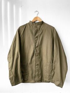 Vintage 1960s Olive Brown Chore Jackets Cotton - Workwear