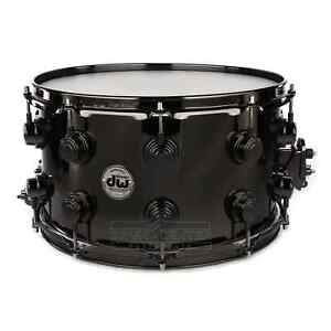 DW Collectors Black Nickel Over Brass Snare Drum 14x8 Black Nickel Hardware