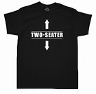 Two Seater Funny Men’s T-Shirt - Offensive - Rude Humor - Gift - Cotton - Crew