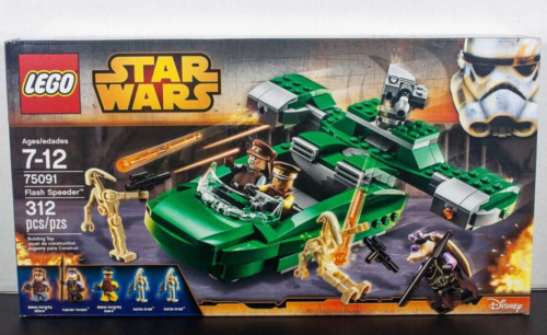 Lego Star Wars Flash Speeder 75091 Building Kit 312 Pcs Playset Retired Set
