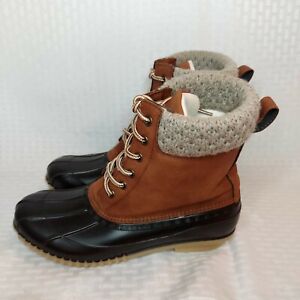 Women's Brown Winter Boots Size 8.5 Sherpa Lining