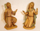 Lot 2 Fontanini Nativity Figures Virgin Mary & Joseph Depose, Italy Spider Mark