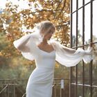 Plisse Pleated Detachable Puff Sleeves For Simple Wedding Dress - NWOT