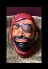 RARE VINTAGE CHALKWARE SEA PIRATE HEAD FOR WALL HANGING DECOR