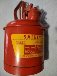 Vintage Eagle U1-10S Type USA 1 Gallon 24 Gauge Coated Steel Safety Gas Can