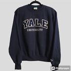 Champion Eco Fleece Yale Sweatshirt Small Navy University Spell-Out Cozy