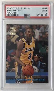 Kobe Bryant 1996 Topps Stadium Club Rookies 1 PSA 9 #R12 LA Lakers