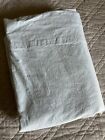 Ralph Lauren White with Blue Dots Cotton Flat Sheet Full Size Bed