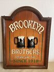 Brooklyn Brothers 3D Hanging Beer Sign 2005 Man cave, Pub, Bar Decor. 12”x16”