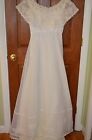 House of Bianchi Ivory Floral Embroidered Sleeveless Wedding Gown & Veil Size 10