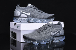 DS Nike Air VaporMax Flyknit 2 Men's silver gray air cushion shoes brand new