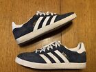 ADIDAS Gazelle Suede Navy White BB5478 Men's Shoes Sneakers Soccer Sz 9 Sharp !