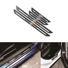 4x JDM Mugen Blk Carbon Fiber Car Door Welcome Plate Sill Scuff Cover Protector (For: 2004 Acura TSX Base Sedan 4-Door)