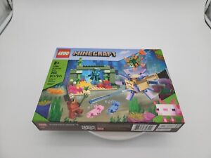 LEGO Minecraft: The Guardian Battle (21180) Diver Axolotl Glow Squid NIB Dents