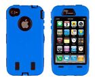 Color Hybrid Tuff Rugged Hard/Soft Case Cover+Protector for iPhone 4 4S