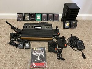 Vintage Atari CX2600 Sixer Console 9 Video Games UNTESTED With many ACCESSORIES