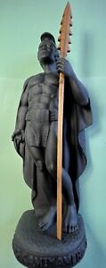 Vintage King Kamehameha Statue with Spear A HIP Original 10”h Made In Hawaii