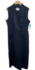 Lois Snyder Dani Max Womens Tuxedo Dress Vintage Sleeveless Long Black 16 NEW