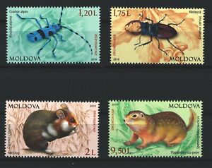 Moldova 2019 Fauna Animals & Insects, Red Book 4 MNH Stamps