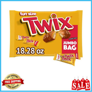 TWIX Fun Size Caramel Cookie Halloween Chocolate Bars- 18.28 oz Bulk Candy