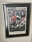 Captain America by Tyler Stout - Metallic Inks Variant - Custom framed