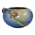Roseville Pine Cone Blue 1936 Vintage Art Pottery Ceramic Planter Bowl 278-4