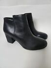 Easy Spirit Billian Size 10 Wide Width Black Ankle Boot  Leather Women