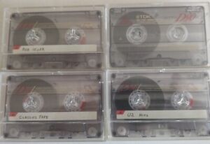 4 TDK Cassette Tapes, Sold as Blanks, Pre-recorded w/Cases, 90 Min. Capacity.