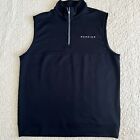 Dunning Golf Men's Small Golf Vest 1/4 Zip Black Embroidered Dunning Brand Name