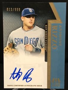 2011 Tier One On The Rise Auto Anthony Rizzo /999! Yankees! Rookie On Card!