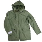 Alpha Industries Men's Size L Zip Front Insulated Parka Coat Faux Fur Hood READ