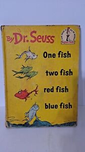 Vintage Dr Seuss One Fish Two Fish Red Fish Blue Fish 1960 First Edition Book