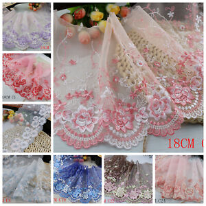 1 Yard Delicate  Embroidered Flower Tulle Lace trim Wedding/sewing/craft Lace 63