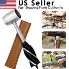 Survival Tool Wood Drill Manual Hand Auger Wrench for Bushcraft Settlers Outdoor
