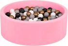 Memory Foam Ball Pit for Kids Babies Soft Washable Cover 36x12in Pink (No Ball)