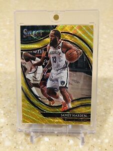 New Listing2020-21 Panini Select James Harden Courtside Gold Wave Prizm #212 Nets